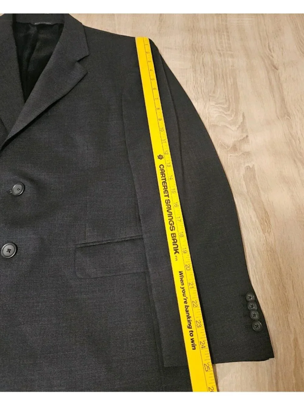 Banana Republic Mens Size 38S Classic Fit Charcoal Gray Blazer Suit Jacket